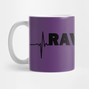 Ravens heartbeat black Mug